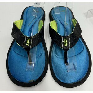 Nike Comfort Cushioned Footbed Women's Size 11 Flip Flop Thong Blue Black